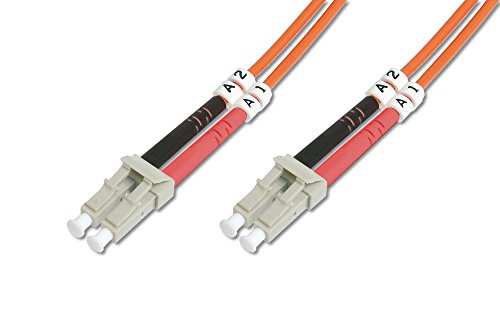 DIGITUS DK-2533-02 – Glasfaserkabel OM2 – 2 m – LC zu LC – Duplex LWL Kabel – 1 Gbit/s – MM Multimode Glasfaser LAN Kabel – Fasertyp: 50/125 µ – Orange von DIGITUS