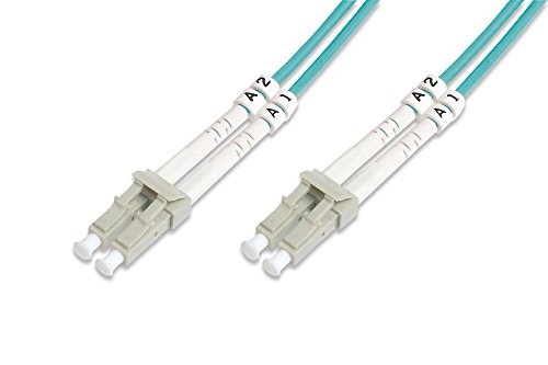 DIGITUS DK-2533-20/3 – Glasfaserkabel OM3 – 20 m – LC zu LC – Duplex LWL Kabel – 1/10/40/100 Gbit/s – MM Multimode Glasfaser LAN Kabel – Fasertyp: 50/125 µ – Türkis (Aqua) von DIGITUS