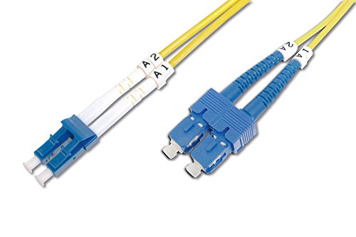 DIGITUS DK-2932-03 – Glasfaserkabel OS2 – 3 m – LC zu SC – Duplex LWL Kabel – 1/10 Gbit/s – SM Singlemode Glasfaser LAN Kabel – Fasertyp: 9/125 µ – Gelb (Yellow) von DIGITUS