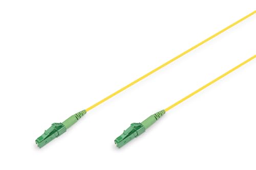 DIGITUS DK-2933-03-APC-SX – Glasfaserkabel OS2 – 3 m – LC/(APC) zu LC/(APC) – Simplex LWL Kabel – FTTH, FTTB & FTTx – SM Singlemode Glasfaser LAN Kabel – Fasertyp: 9/125 µ – Gelb (Yellow) von DIGITUS