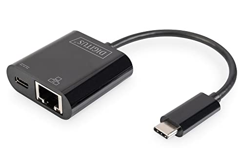 DIGITUS DN-3027 USB Type-C Gigabit Ethernet Adapter mit Power Delivery Unterstützung von DIGITUS