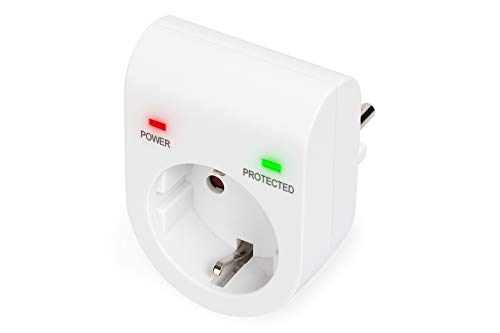 DIGITUS DN-95400 – Überspannungs-Schutzadapter – 1 Stück – 16 A / 230 V / 50 Hz – Max. 3.500 W – LED Status-Anzeige – Ableitstrom Max. 13.500 A – Weiß DIGITUS DN-95400 – Überspannungs-Schutzadapter – 1 Stück – 16 A / 230 V / 50 Hz – Max. 3.500 W – LED Status-Anzeige – Ableitstrom Max. 13.500 A – Weiß von DIGITUS
