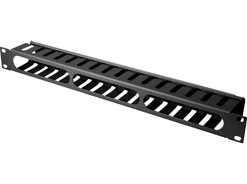 DIGITUS DN-97617 Kabelführungspanel mit abnehmbarer Blende, Schwarz von DIGITUS