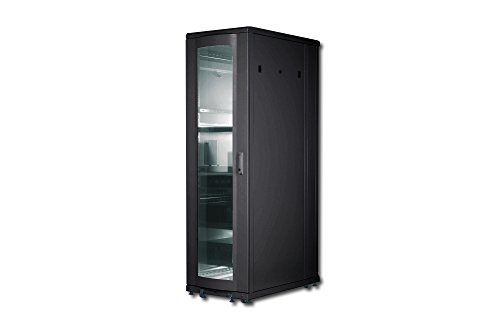 DIGITUS - DN19SRV36USWGD Serverschrank 48,3cm 19Zoll 36HE schwarz RAL9005 1783x600x1000mm Plexiglas Tuer inkl.28x Montageschrauben-Set 672006 von DIGITUS