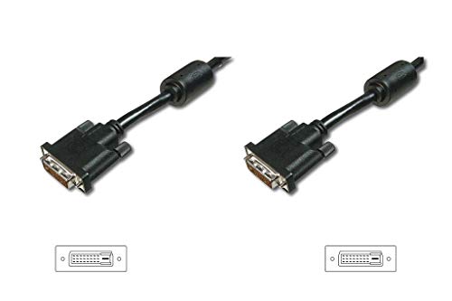 DIGITUS DVI Anschlusskabel, DVI(24+1), 2x Ferrit St/St, 2.0m, DVI-D Dual Link - Schwarz von DIGITUS