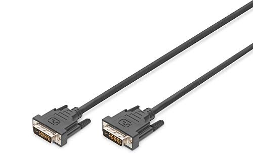 DIGITUS DVI Anschlusskabel, DVI(24+1), St/St, 1.0m, DVI-D Dual Link - Schwarz von DIGITUS