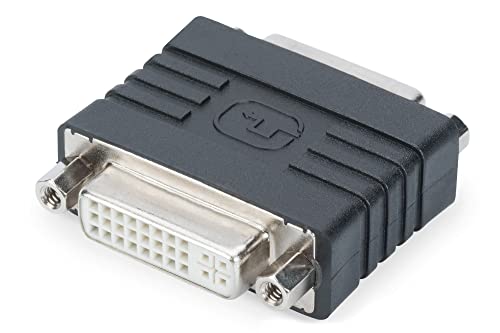 DIGITUS DVI Grafik Adapter, 2x DVI-I (24+5) (Buchse zu Buchse), max. 2560 x 1600 Pixel, 30Hz, Schwarz von DIGITUS