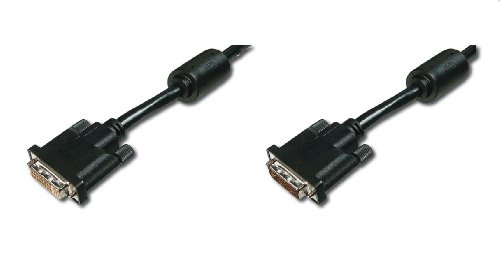 DIGITUS DVI Verlängerungskabel, DVI(24+1), 2x Ferrit St/Bu, 5.0m von DIGITUS