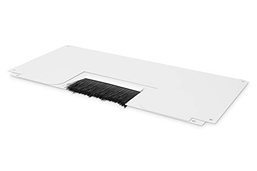 DIGITUS Dach- oder Bodenplatte für Patch-Halter mit Bürstenleiste, grau (RAL 7035) von DIGITUS