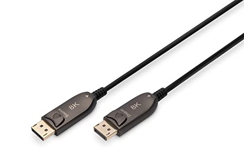 DIGITUS DisplayPort AOC Hybrid-Glasfaserkabel - Displayport 1.4-8k/60Hz - UHD-II - vergoldete Kontakte - 20m - schwarz DIGITUS DisplayPort AOC Hybrid-Glasfaserkabel - Displayport 1.4-8k/60Hz - UHD-II - vergoldete Kontakte - 20m - schwarz von DIGITUS