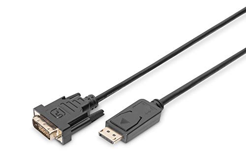 DIGITUS DisplayPort Adapterkabel, DP - DVI (24+1) St/St, 3.0m, m/interlock, DP 1.1a komp., CE - Schwarz von DIGITUS