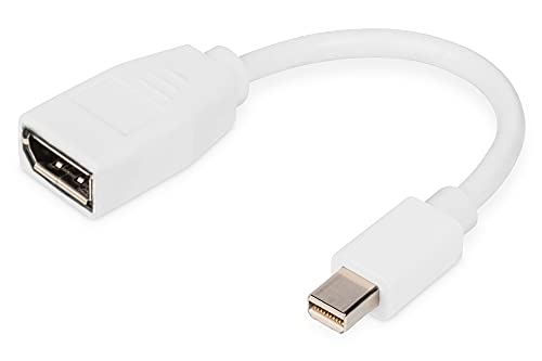 DIGITUS DisplayPort Adapterkabel - mini DP zu DP - Displayport 1.2 - UltraHD 4k/60Hz - 0.15m - Weiß DIGITUS DisplayPort Adapterkabel - mini DP zu DP - Displayport 1.2 - UltraHD 4k/60Hz - 0.15m - Weiß von DIGITUS
