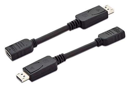 DIGITUS DisplayPort Grafik Adapter, DP zu HDMI Typ A, Full HD 60Hz, 1920 x 1080 Pixel, Schwarz DIGITUS DisplayPort Grafik Adapter, DP zu HDMI Typ A, Full HD 60Hz, 1920 x 1080 Pixel, Schwarz von DIGITUS
