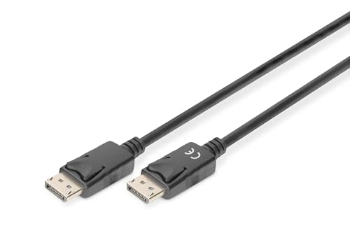 DIGITUS DisplayPort-Kabel - UHD 4K/60Hz - 2m - mit Verriegelung, HBR 2 - Displayport 1.2 - Kompatibel mit Monitor, Gaming-Grafikkarte DIGITUS DisplayPort-Kabel - UHD 4K/60Hz - 2m - mit Verriegelung, HBR 2 - Displayport 1.2 - Kompatibel mit Monitor, Gaming-Grafikkarte von DIGITUS