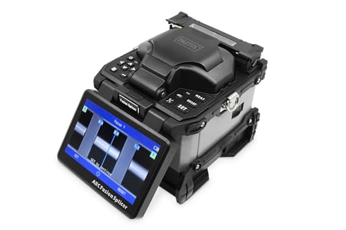 DIGITUS Fusions-Spleißgerät für LWL-Kabel - Singlemode & Multimode Glasfasern - 3 Achsen - 6 Motoren - inkl. Glasfaser-Schneidgerät - LCD-Touchdisplay - Schwarz von DIGITUS