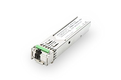 DIGITUS Gigabit SFP Modul - 1,25 Gbit/s - HP & HP Aruba kompatibel - Mini GBIC - für Singlemode-Glasfaserkabel - LC Simplex - Bidirektional - TX1550/RX1310nm - 20 km Reichweite - Plug & Play von DIGITUS