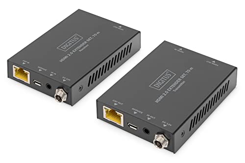 DIGITUS HDMI 2.0 Extender Set, 70 m 4K/60Hz, 18 Gbps, HDCP 2.2, HDR, PoC von DIGITUS