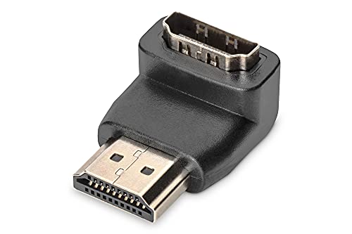 DIGITUS HDMI Grafik Adapter, HDMI Typ A zu HDMI Typ A (90°), 4K Ultra HD 60Hz, 3840 x 2160 Pixel, Schwarz von DIGITUS