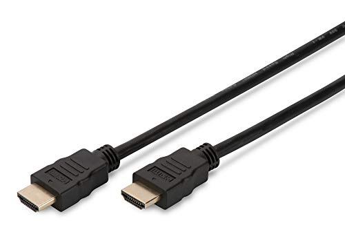 DIGITUS HDMI High Speed Anschlusskabel, Typ A St/St, 10.0m, m/Ethernet, HDMI 1.4, gold, sw von DIGITUS