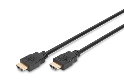 DIGITUS HDMI High Speed Anschlusskabel, Typ A St/St, 2.0m, Ultra HD 60p - Vergoldete Kontakte - Schwarz von DIGITUS