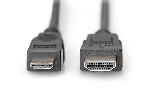 DIGITUS HDMI High Speed Anschlusskabel, Type-C - Typ A St/St, 3.0m, Ultra HD 24p - Vergoldete Kontakte - Schwarz DIGITUS HDMI High Speed Anschlusskabel, Type-C - Typ A St/St, 3.0m, Ultra HD 24p - Vergoldete Kontakte - Schwarz von DIGITUS