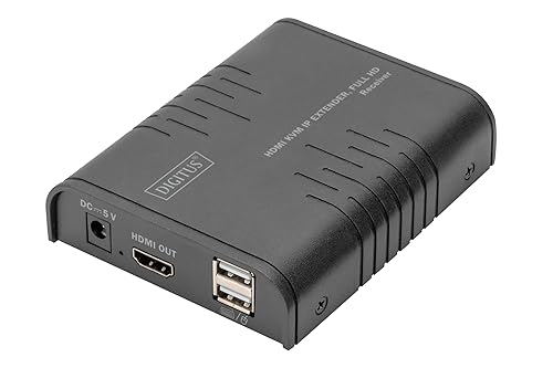 DIGITUS HDMI KVM IP Extender Receiver - zusätzliche Einheit für DS-55529 - FullHD 1080p/60Hz - HDMI 1.3 HDCP 1.4 - Plug & Play von DIGITUS