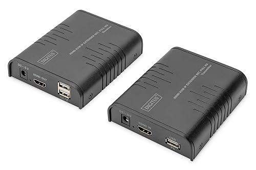DIGITUS HDMI KVM IP Extender Set - 1x Sender, 1x Empfänger - FullHD 1080p/60Hz - Punkt zu Multipunkt - HDMI 1.3 HDCP 1.4 - Plug & Play DIGITUS HDMI KVM IP Extender Set - 1x Sender, 1x Empfänger - FullHD 1080p/60Hz - Punkt zu Multipunkt - HDMI 1.3 HDCP 1.4 - Plug & Play von DIGITUS