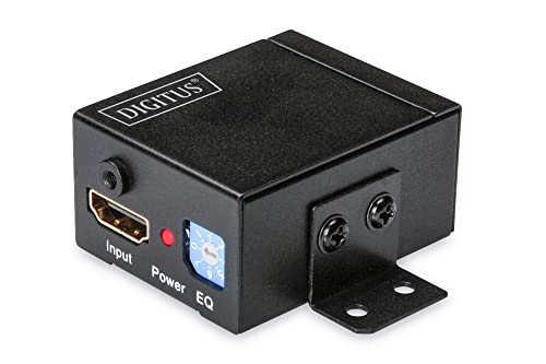 DIGITUS HDMI Repeater - Full HD bei 24 Hz - bis zu 35 m Reichweite - 3D Unterstützung - HDCP Durchleitung - kompaktes Gehäuse - schwarz von DIGITUS