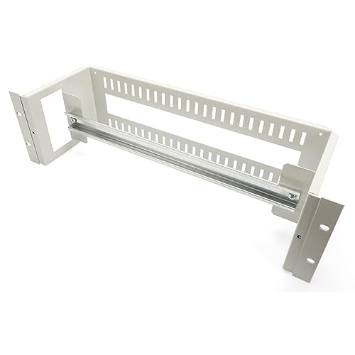 DIGITUS Hutschienenträger 19 Zoll - 3HE - Rückseite mit Kabel-Durchführung - DIN Rail - 390 mm Breite von DIGITUS