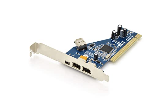 DIGITUS IO-Karte - PCI - Firewire 1394a Schnittstellen-Karte - 4-Port - 2x 6-Pin extern & 1x 4-Pin extern & 1x 6-Pin intern von DIGITUS