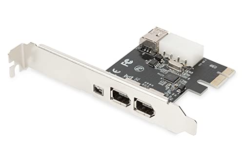 DIGITUS IO-Karte - PCIe - Firewire 1394a Schnittstellen-Karte - 3-Port - & 2x 1394a & 1x 1394mini von DIGITUS