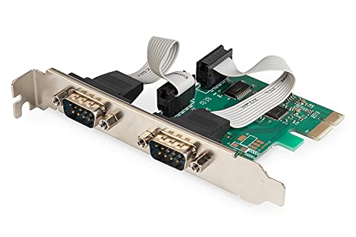 DIGITUS IO-Karte - PCIe - Serielle Schnittstellen-Karte - 2-Port DSUB-9 - Chipsatz ASIX99100 von DIGITUS