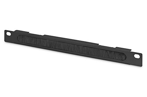 DIGITUS Kabeldurchführungspanel - 10-Zoll (254 mm) - Kabel-Zuführung - Mit Bürstenleiste - 0,5HE - Schwarz von DIGITUS