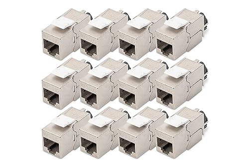 DIGITUS Keystone-Modul Cat-6A Geschirmt - 12 Stück - RJ45-Buchse - 500 MHz 10GBase-T - AWG 26-22 - Designfähig - Mit Rasthebel - Werkzeugfreie Montage DIGITUS Keystone-Modul Cat-6A Geschirmt - 12 Stück - RJ45-Buchse - 500 MHz 10GBase-T - AWG 26-22 - Designfähig - Mit Rasthebel - Werkzeugfreie Montage von DIGITUS