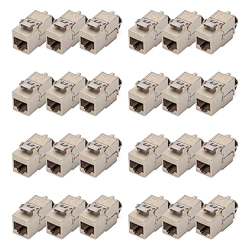 DIGITUS Keystone-Modul Cat-6A Geschirmt - 24 Stück - RJ45 - Designfähig - 500 MHz 10GBase-T - Metallclip - Werkzeugfrei DIGITUS Keystone-Modul Cat-6A Geschirmt - 24 Stück - RJ45 - Designfähig - 500 MHz 10GBase-T - Metallclip - Werkzeugfrei von DIGITUS