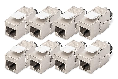 DIGITUS Keystone-Modul Cat-6A Geschirmt - 8 Stück - RJ45-Buchse - 500 MHz 10GBase-T - AWG 26-22 - Designfähig - Mit Rasthebel - Werkzeugfreie Montage DIGITUS Keystone-Modul Cat-6A Geschirmt - 8 Stück - RJ45-Buchse - 500 MHz 10GBase-T - AWG 26-22 - Designfähig - Mit Rasthebel - Werkzeugfreie Montage von DIGITUS