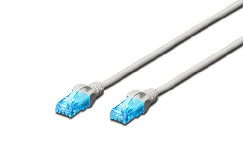 DIGITUS LAN Kabel Cat 5e - 0,25m - RJ45 Netzwerkkabel - U/UTP Ungeschirmt - Kompatibel zu Cat-6 & Cat-5 - Grau von DIGITUS