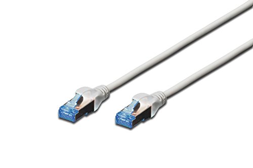 DIGITUS LAN Kabel Cat 5e - 0,5m - RJ45 Netzwerkkabel - F/UTP Geschirmt - Kompatibel zu Cat-6 & Cat-5 - Grau von DIGITUS