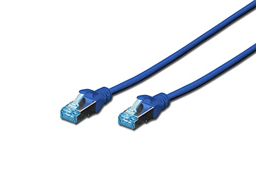 DIGITUS LAN Kabel Cat 5e - 0,5m - RJ45 Netzwerkkabel - SF/UTP Geschirmt - Kompatibel zu Cat-6 & Cat-6A - Blau DIGITUS LAN Kabel Cat 5e - 0,5m - RJ45 Netzwerkkabel - SF/UTP Geschirmt - Kompatibel zu Cat-6 & Cat-6A - Blau von DIGITUS
