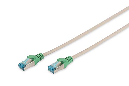 DIGITUS LAN Kabel Cat 5e - 1m - Crossover Netzwerkkabel - F/UTP Geschirmt - Kompatibel zu Cat-6 & Cat-5 - Grau von DIGITUS