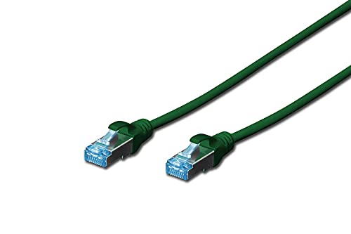 DIGITUS LAN Kabel Cat 5e - 3m - RJ45 Netzwerkkabel - SF/UTP Geschirmt - Kompatibel zu Cat-6 & Cat-6A - Grün von DIGITUS