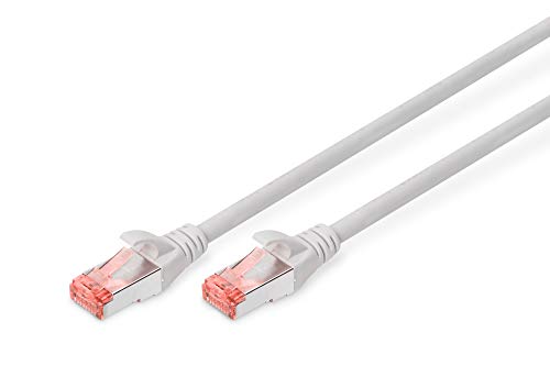 DIGITUS LAN Kabel Cat 6 - 0,25m - RJ45 Netzwerkkabel - S/FTP Geschirmt - Kompatibel zu Cat 6A & Cat 7 - Grau von DIGITUS