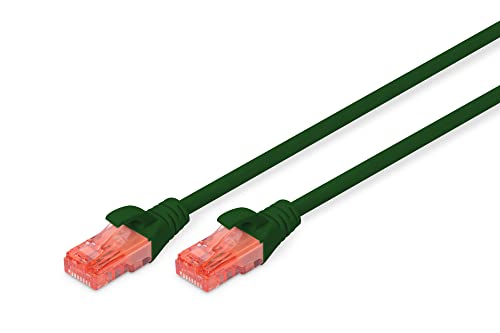 DIGITUS LAN Kabel Cat 6 - 0,25m - RJ45 Netzwerkkabel - UTP Ungeschirmt - Kompatibel zu Cat-6A & Cat-5e - Grün von DIGITUS