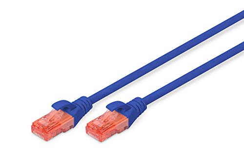 DIGITUS LAN Kabel Cat 6 - 1m - CCA Netzwerkkabel Mit RJ45 - U/UTP Ungeschirmt - Kompatibel zu Cat-6A & Cat-5e - Blau von DIGITUS
