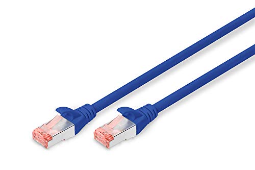 DIGITUS LAN Kabel Cat 6 - 2m - RJ45 Netzwerkkabel - S/FTP Geschirmt - Kompatibel zu Cat 6A & Cat 7 - Blau von DIGITUS