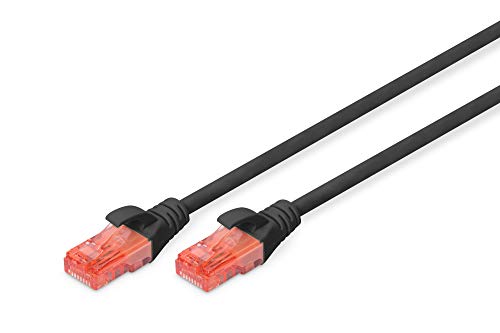 DIGITUS LAN Kabel Cat 6 - 5m - CCA Netzwerkkabel Mit RJ45 - U/UTP Ungeschirmt - Kompatibel zu Cat-6A & Cat-5e - Schwarz von DIGITUS