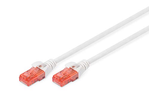 DIGITUS LAN Kabel Cat 6 - 5m - RJ45 Netzwerkkabel - UTP Ungeschirmt - Kompatibel zu Cat-6A & Cat-5e - Weiß von DIGITUS