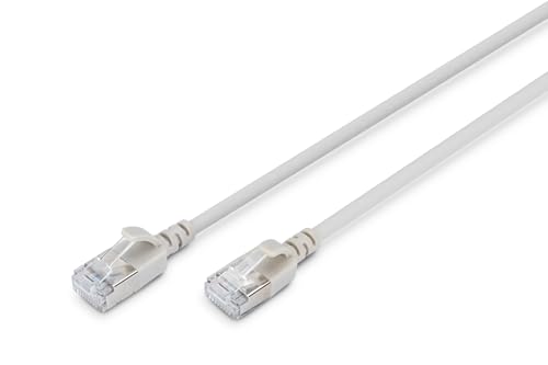DIGITUS LAN Kabel Cat 6A – 1m – Slim Version AWG 32/7 – 10 Gbit/s – RJ45 Netzwerkkabel – F/FTP – PoE+ – LSZH – Kompatibel zu Cat7, Cat6, Cat5e – Grau DIGITUS LAN Kabel Cat 6A – 1m – Slim Version AWG 32/7 – 10 Gbit/s – RJ45 Netzwerkkabel – F/FTP – PoE+ – LSZH – Kompatibel zu Cat7, Cat6, Cat5e – Grau von DIGITUS