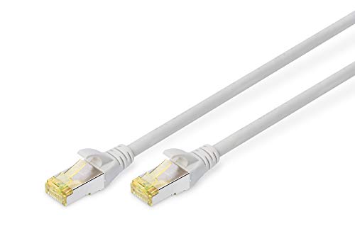 DIGITUS LAN Kabel Cat 6A - 20m - RJ45 Netzwerkkabel - S/FTP Geschirmt - Kompatibel zu Cat-6 & Cat-7 - Grau von DIGITUS