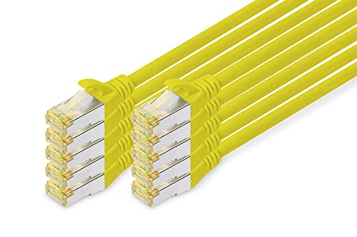 DIGITUS CAT 6A S/FTP Patchkabel, 10 Stück, 3m, gelb DIGITUS CAT 6A S/FTP Patchkabel, 10 Stück, 3m, gelb von DIGITUS